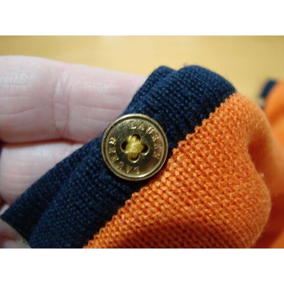 Lauren Ralph Lauren Orange Oversized Boxed Side Button Sweater Small Fit Like 1X - Picture 11 of 11